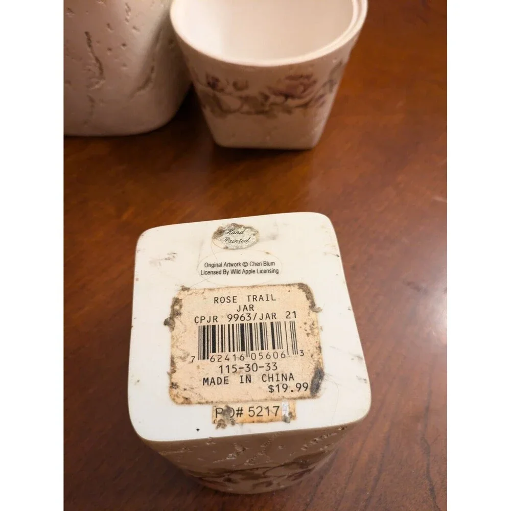 4 Croscill Rose Trail Floral Purple Bath Accessories